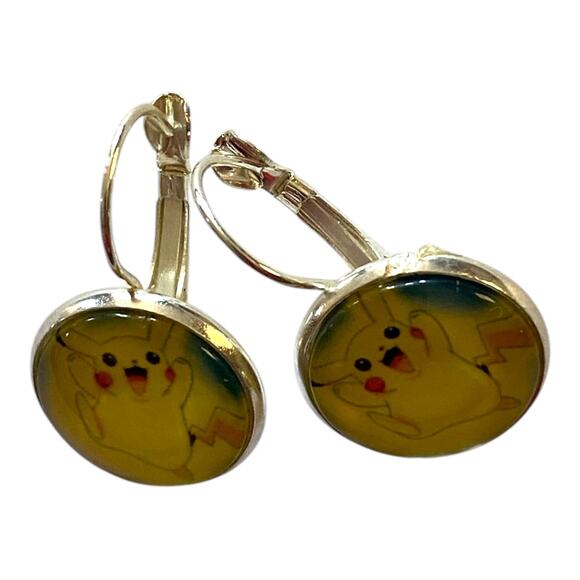 Pikachu Dangle Earrings – Pokémon-Inspired Jewelry – Cute Gamer Girl Gift - Picture 4 of 5